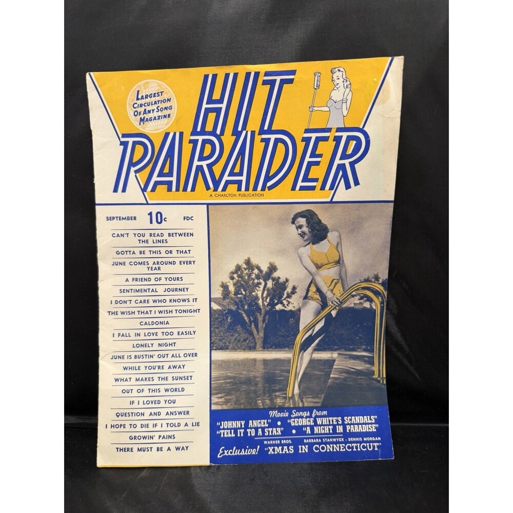 Vintage Hit Parader Song Lyric Magazine September 1945 Martha Holliday Cover